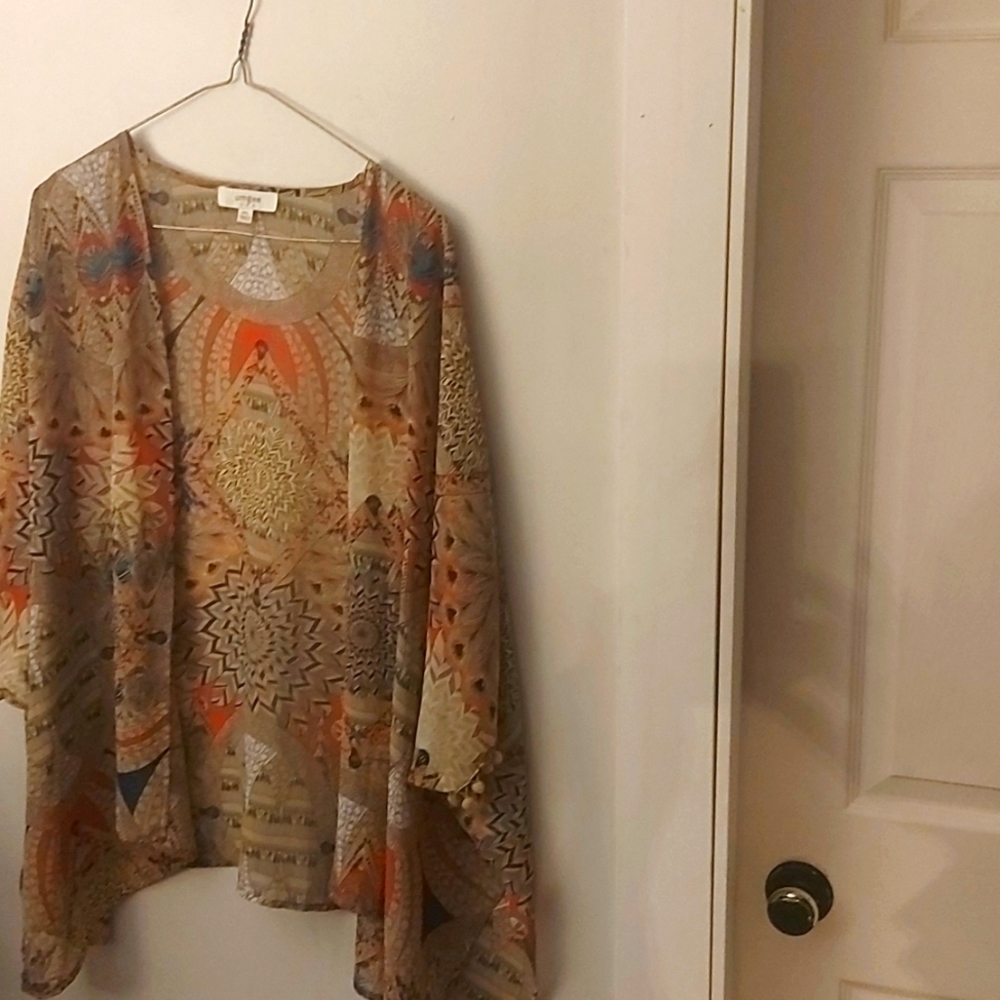 Umgee USA Native Kimono/ Boho/ Sz M/ Tassels/ Lightweight